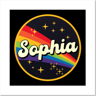 Sophia // Rainbow In Space Vintage Style Posters and Art